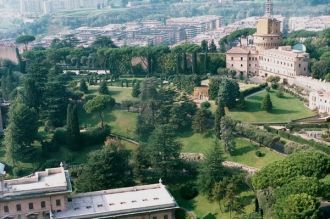Ватиканские сады - стена Леон, ландшафтн