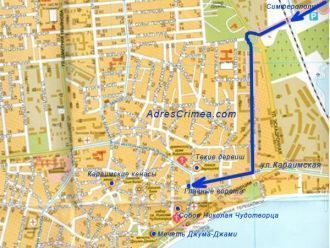 Текие дервишей на карте Евпатории