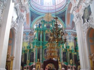 Внутри Никольской церкви в Вильнюсе.