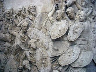Битва с даками - барельеф на колонне Тра