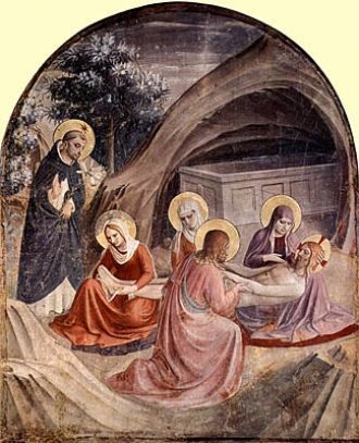 Положение во гроб 1440-41. Фреска. 184 x