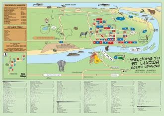 Карта заповедника Санта Лючия.