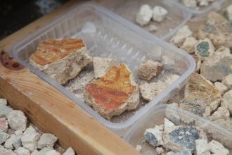 Фрагменты фресок из раскопок церкви Благ