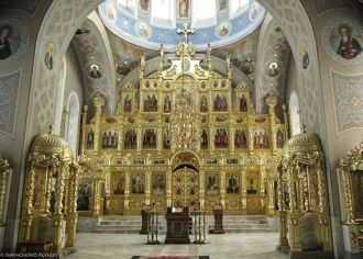 До революции Храм во имя Вознесения Госп