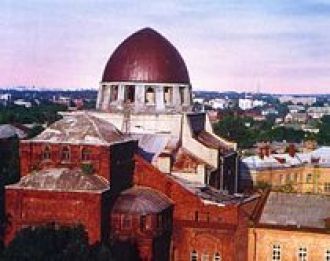 Харьковская хоральная синагога с высоты 