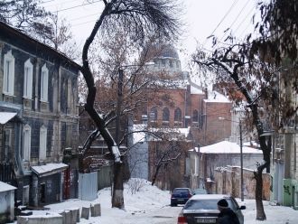 Харьковская хоральная синагога зимой