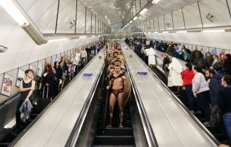 2014 г. Спартанцы в Лондонском метро.