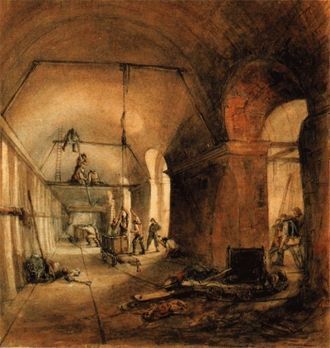 Строительство тоннеля, 1830 г. Строитель