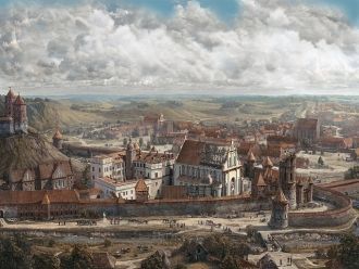 Панорама средневековой крепости Вильнюса