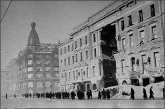 Дом Зингера во время блокады Ленинграда