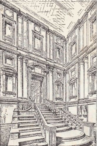 Микель-Анджело. Лестница библиотеки Лаур