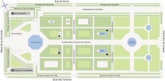 План сада Тюильри.