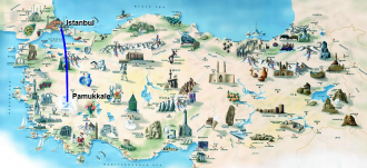 Памуккале на карте.
