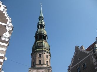 Башня церкви Святого Петра в Риге, Латви