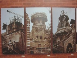 Фото процесса восстановления башни Собор