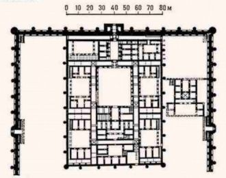 План дворца Ухайдир в Ираке.