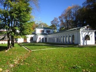 В усадьбе был ботанический сад с экзотич