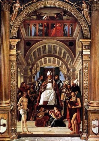 «Святой Амвросий Медиоланский на троне, 