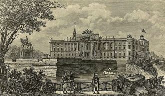 Вид Михайловского замка в 1800-1801 года