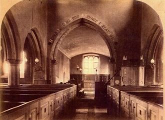 Интерьер церкви после реставрации 1878 г