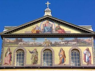 Мозаика на фасаде Базилики Святого Павла