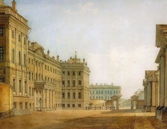 Вид Аничкова дворца с парадного двора. 1