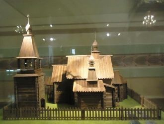 Макет деревянного Сампсониевского храма,
