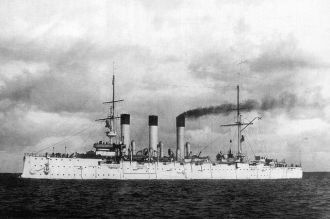 Крейсер «Аврора» на испытаниях 14 июня 1