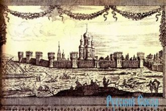 Донской монастырь, гравюра, 1714