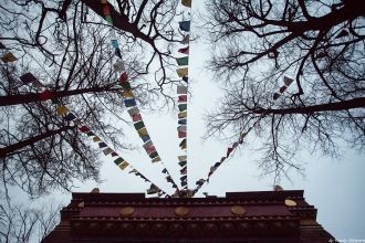 Стены дацана наклонены вовнутрь — храмы 