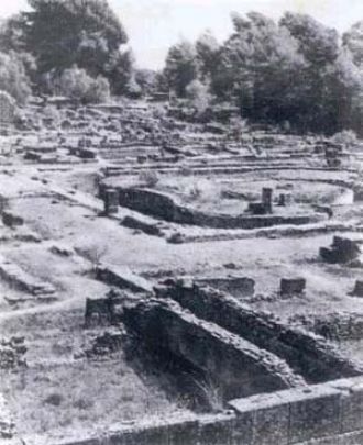 Олимпия во время раскопок.