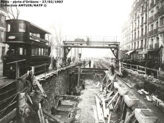 Строительство Парижского метро, 1907