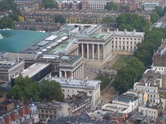 Британский музей в Лондоне с высоты.