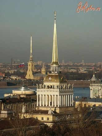 Вид на здание Адмиралтейства и петропавл