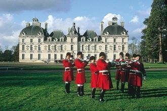 В замке сохранился средневековый интерье