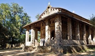 Древние постройки в Гондаре.