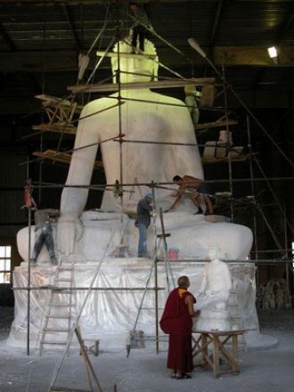 Калмыцкие и тибетские монахи трудились н