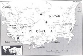 Карта Древней Ликии