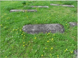 Древние надгробия  в монастыре