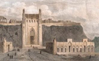 Крепость Арк в Бухаре. Исторический рису