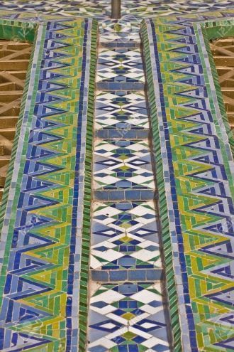 Арабская мозаика в мечети Хасана II