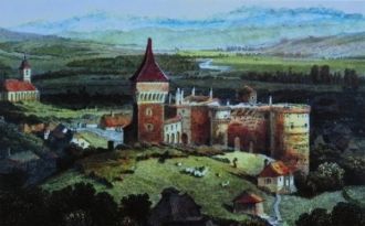 Исторический рисунок замка Корвинов