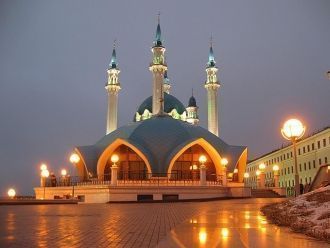 Мечеть Кул Шариф в ночное время
