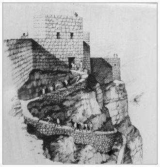Крепость Масада. Исторический рисунок