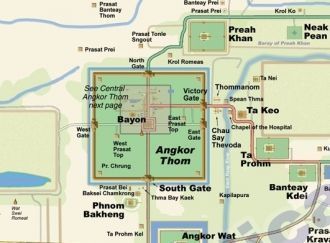 План схема расположения храма Байон