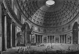 Интерьер Пантеона на гравюре Пиранези