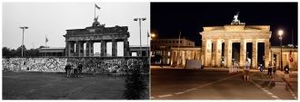 Бранденбургские ворота и Берлинская стен