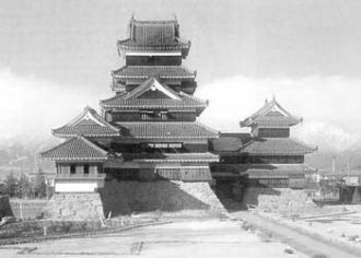 Замок Мацумото. Историческое фото