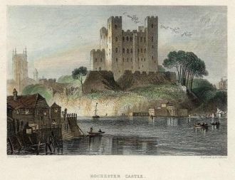 Рочестерский замок. Исторический рисунок