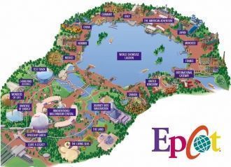 Схема парка Epcot.